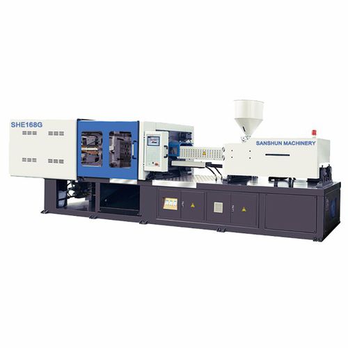 Горизонтальный термопластавтомат - SHE168G - NINGBO SANSHUN MACHINERY & TECHNOLOGY CO.,LTD - гидравлический / для ПЭТФ / с коленчатым рычагом