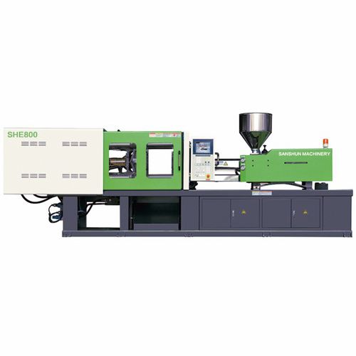 Горизонтальный термопластавтомат - SHE800 - NINGBO SANSHUN MACHINERY & TECHNOLOGY CO.,LTD - гидравлический / с коленчатым рычагом