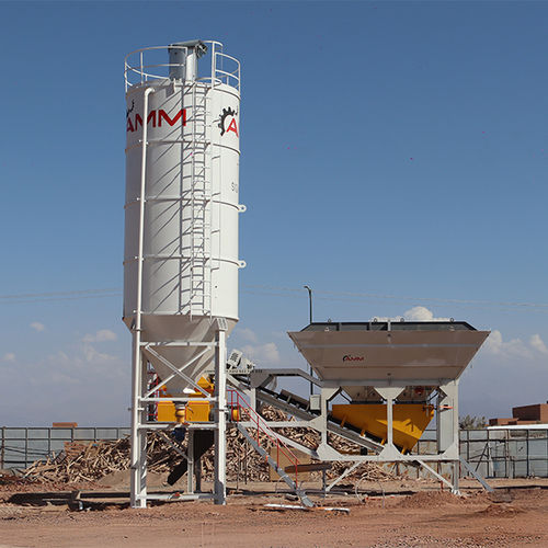 Стационарная бетоносмесительная установка - EASYMIX 45 - ATLANTIC Machinery Manufacturing (AMM) - компактная / 2-осная / с ленточным конвейером