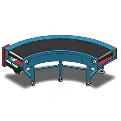 Ленточный конвейер - Qingdao Ausense Packing Equipment Co., Ltd. - изогнутый / с электродвигателем / для профилей