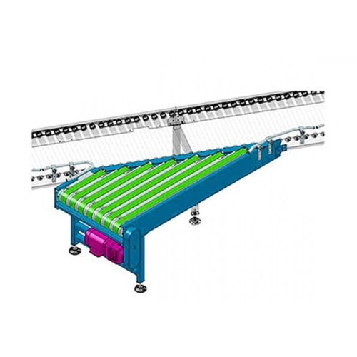 Ленточный конвейер - Qingdao Ausense Packing Equipment Co., Ltd. - с механизированными роликами / горизонтальный / с электродвигателем