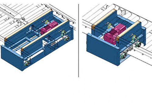 Роликовый конвейер - Qingdao Ausense Packing Equipment Co., Ltd. - пневматический / горизонтальный / для трансфера пациента