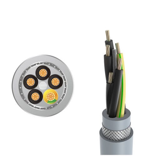 Электрический кабель питания - LONGFLEX® CHAIN FD 437 CY - Zhaolong Interconnect - DIN / бронированный / многопроволочный