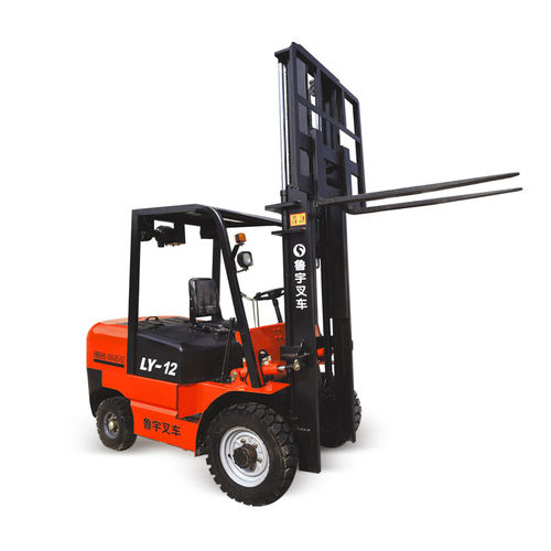Электрический вилочный погрузчик - LY-12 - Shandong Luyu Heavy Industry Machinery Co., Ltd. - с местом для сидения водителя / компактный