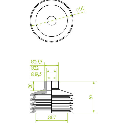 Сильфонная присоска - 240.091.026.V - Morali GmbH - виниловая