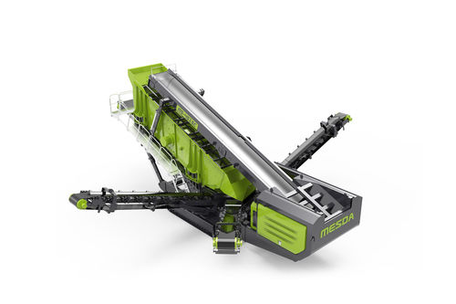 Мобильное грубое сито - MS-4515C - Guangxi Mesda Engineering Machinery Co., Ltd - вибрирующее / для сыпучих материалов / наклонное