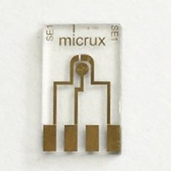 Электрохимический электрод с тонким слоем - D-mSE-5-Au  - Micrux Fluidic - с золотой нитью / из титана / для электроанализа