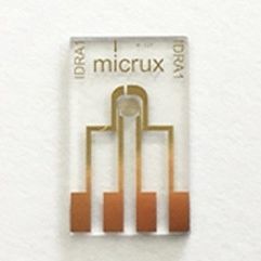 Электрохимический электрод с тонким слоем - ED-IDRA1-Au  - Micrux Fluidic - с золотой нитью / из титана / для электроанализа