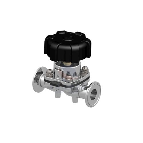 Мембранный клапан - Wenzhou Lihong Machinery TECHNOLOGY Co., LTD - с ручным управлением / для жидких пищевых продуктов и напитков / с фланцем