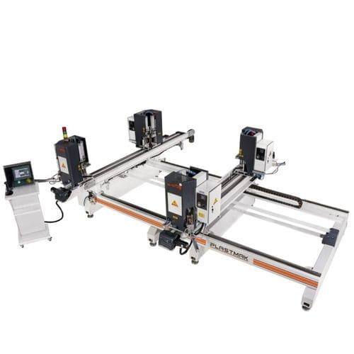 Станок для сварки с четырьмя головками - SÇ 100 Gold Plus 4 - PLASTMAK MACHINE - с плитой для нагрева / автоматический / для ПВХ