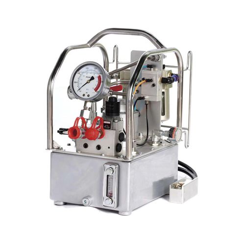Гидравлический блок с пневматическим двигателем - QMP304 series - Pingyuan Jingke Hydraulic Co., Ltd - для динамометрического ключа / переносной / с системой охлаждения