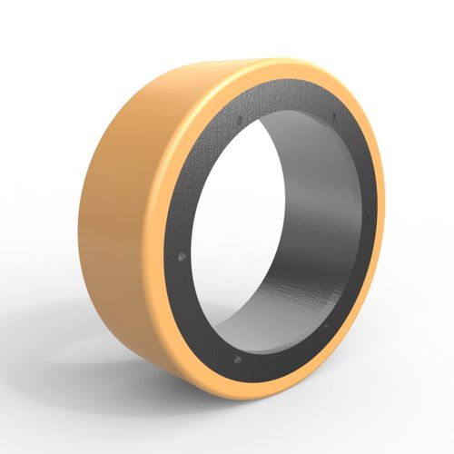 Колесо с бандажом - Press on Band - Dongguan Yalide Technology Co.,LTD - из полиуретана / для погрузки/разгрузки / не оставляющее следов