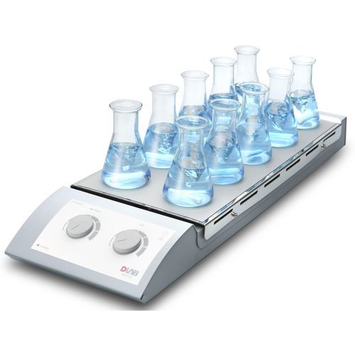 Магнитный лабораторный cмеситель - MS-H-S10 - DLAB Scientific Co., Ltd. - колбы / настольный / с плитой для нагрева