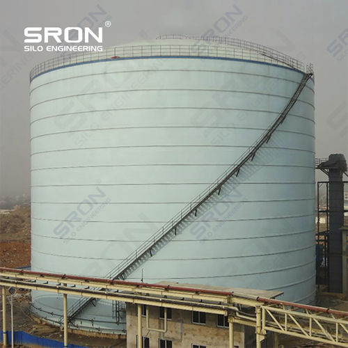 Болтовой бункер - Henan SRON SILO ENGINEERING Co., Ltd - сварной / с плоским дном / для цемента