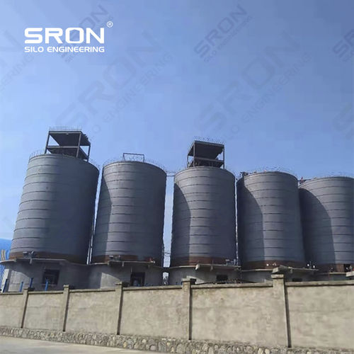 Болтовой бункер - Henan SRON SILO ENGINEERING Co., Ltd - сварной / цилиндро-конический / с наклонным днищем