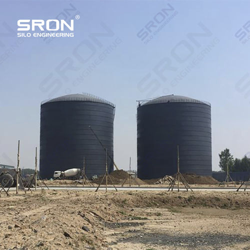 Болтовой бункер - Henan SRON SILO ENGINEERING Co., Ltd - сварной / с плоским дном / с наклонным днищем