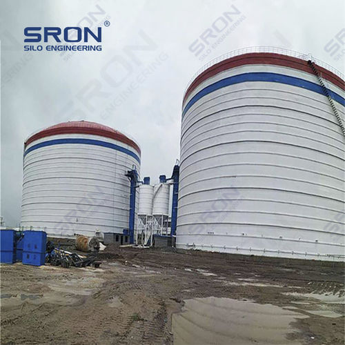 Болтовой бункер - Henan SRON SILO ENGINEERING Co., Ltd - сварной / с вибрирующим дном / для цемента