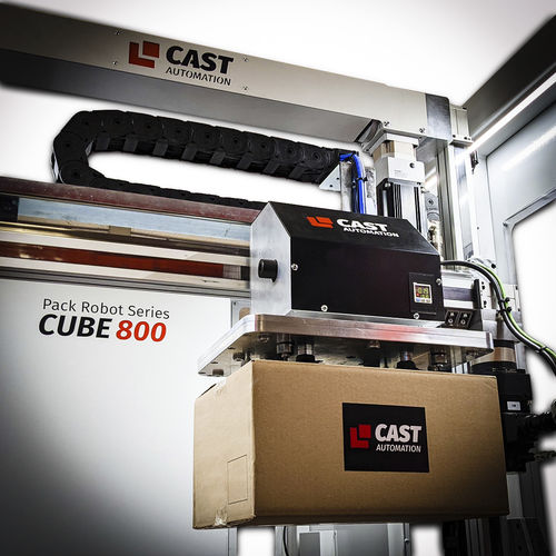 Штабелер и штабелеразгрузочная машина послойно - CUBE 800 - CAST AUTOMATION SL - для шпуль / для бутылок / с манипулятором