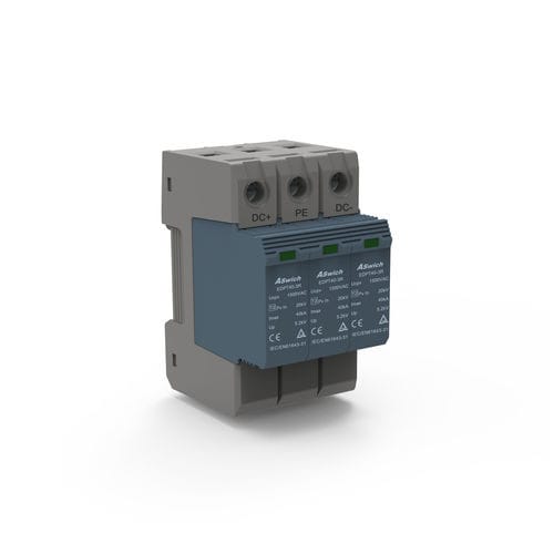 Коробка разрядника 3 полюса - EDPT-3P - Aswich Electrical Co., Ltd - на DIN-рейке / постоянный ток