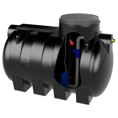Резервуар для сточных вод - 348 series - Golden Fibra - из HDPE / горизонтальный / с насосом