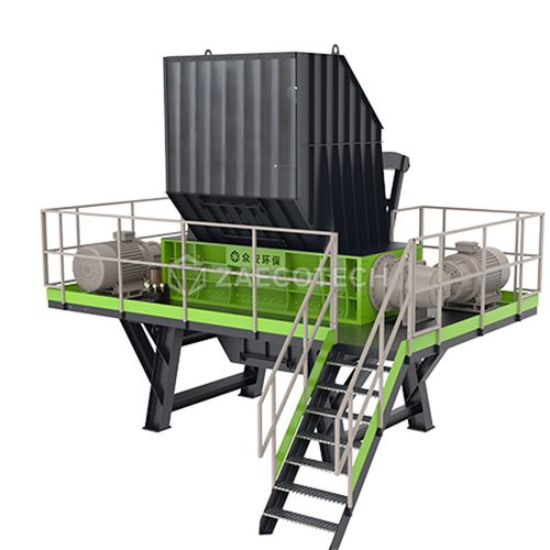 Первичный измельчитель - D series - ZhengZhou ZA ECOTECH Co.,Ltd - с 2 валами / металлический / для шин