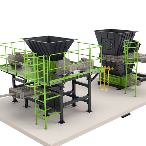 Станция обработки опасных отходов - MEDICAL/TON BAG/PAINT BARREL - ZhengZhou ZA ECOTECH Co.,Ltd - автоматизированная / с измельчителем / с конвейером