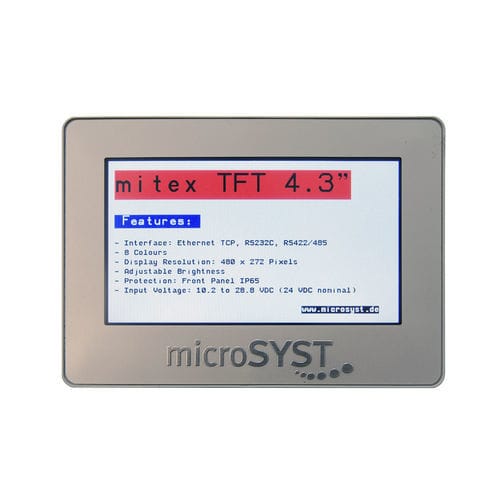 Табло LED - mitex  - microSYST Systemelectronic - TFT / буквенно-цифровое / цветное