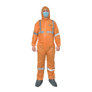 Одноразовый рабочий костюм - Hefei HaoXin Protective Technology Co., Ltd. - рабочий / высокая видимость / из микропористой ткани