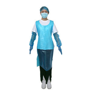 Рабочий фартук - Hefei HaoXin Protective Technology Co., Ltd. - из PE / унисекс / синий