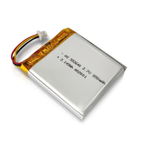 Литий-полимерный аккумулятор - AS-553640 - Shenzhen AS Power Technology Co., Ltd - прямоугольный / 3 V / UL