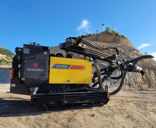 Поворотная буровая установка - TAIYE-670-DTH - Xuanhua Taiye Drilling Machinery Co.,LTD - погружная / гидравлическая / для строительной площадки