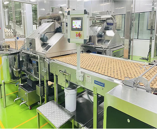 Линия для производства печенья со смесителем - HJ1500 - Guangdong Shunde Huaji Machinery Industrial Co., Ltd. - контролируемая PLC / высокая производительность