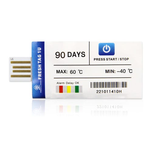 Регистратор данных для измерения температуры - Fresh Tag 1U - Zhengzhou Freshliance Electronics Corp.,Ltd - USB / NTC / со светодиодным дисплеем