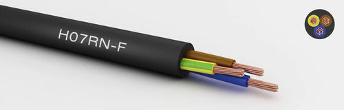 Электрический кабель питания - H07RN-F - Derulcable (Shanghai) Co., Ltd - промышленный / для внешнего использования / 3 проводника