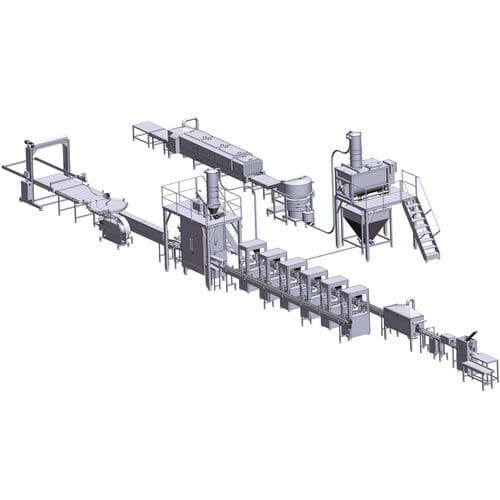Линия упаковки для бидонов - JIAXING MAINFILL Packaging Machinery Co.,Ltd - для порошка / автоматическая / напольная