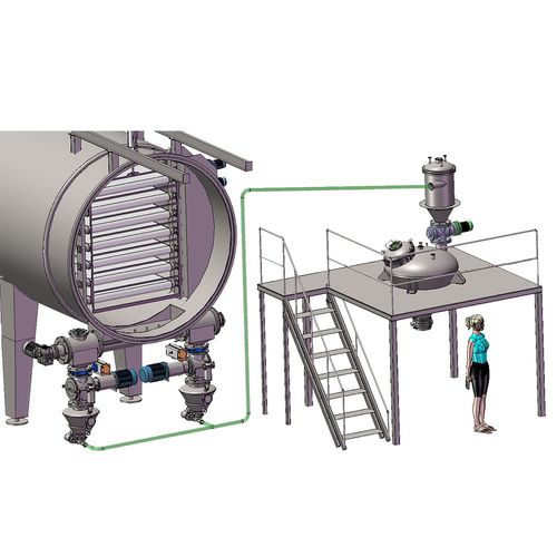 Вакуумный осушитель - BVD - Wenzhou Jinbang Light Ind Machinery Co., Ltd - с распылением / перегретым паром / непрерывного действия