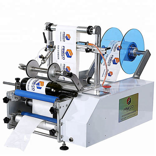Этикетировочная машина контролируемая PLC - FK603 - Guangdong Fineco Machinery Group Co., Ltd - полуавтоматическая / для бутылок / для наклеивания на нижнюю часть