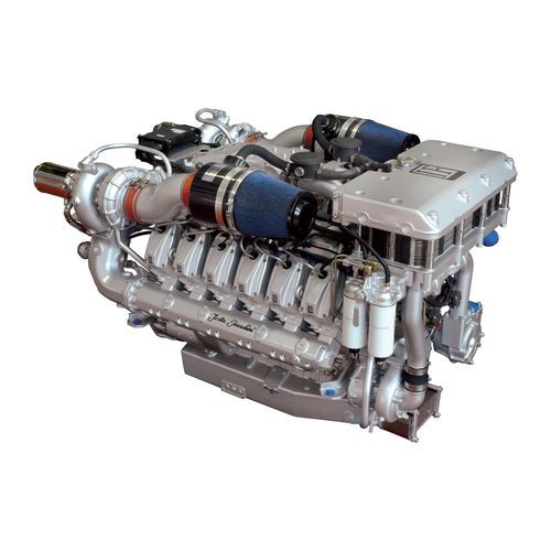 Дизельный двигатель - V1312C2 MSD - Isotta Fraschini Motori spa - 12 цилиндров / с впрыском под высоким давлением / для использования на морских судах