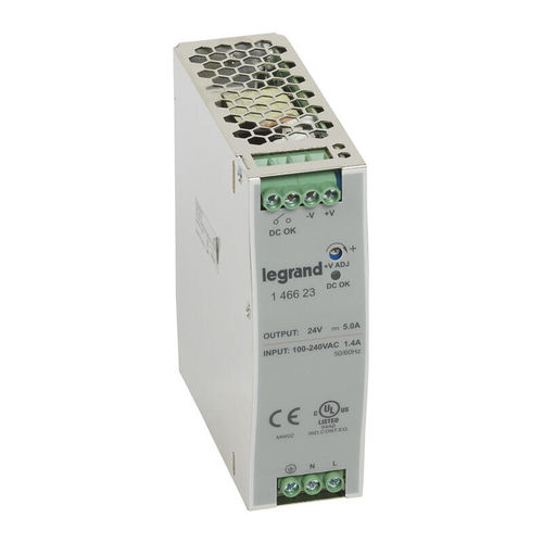 Источник электропитания на DIN-рейке - 1 466 23 - Legrand - AC/DC / стабилизированный / для резки