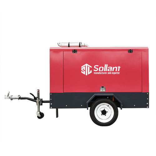 Компрессор с 2 винтами - SLTDP-70 - Shanghai Sollant Energy Saving Technology Co., Ltd - воздушный / с дизельным двигателем / мобильный