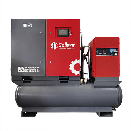Винтовой компрессор - SLTI-7.5V - Shanghai Sollant Energy Saving Technology Co., Ltd - воздушный / электрический / стационарный