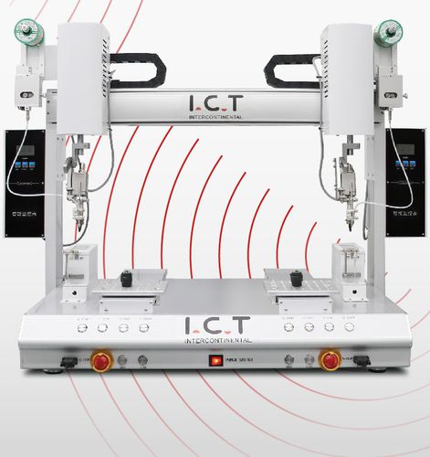 Роботизированная машина для пайки мягким припоем - I.C.T-SR250DD - Dongguan ICT Technology Co.,Ltd - высокочастотная / для печатной платы / настольная