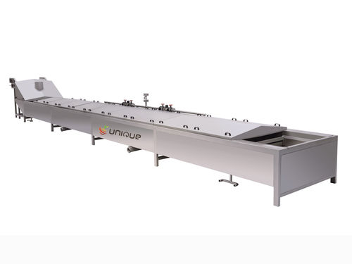 Бланширователь для овощей - Zibo Unique Machinery Co., Ltd. - для фруктов / для сельского хозяйства и пищевой промышленности / горизонтальный