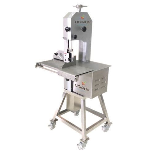 Промышленная ленточная пила для костей - JGJ100 - Zibo Unique Machinery Co., Ltd. - из нержавеющей стали / с раздвижным столом