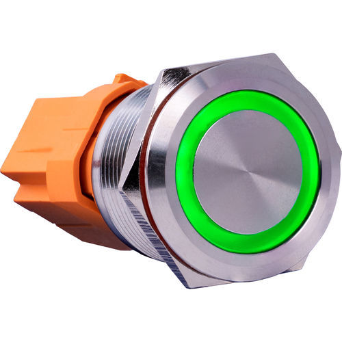 Пусковая кнопка IP67 - Button22C-L-GR - Joy-It - из нержавеющей стали / с зеленым светодиодом / с включением