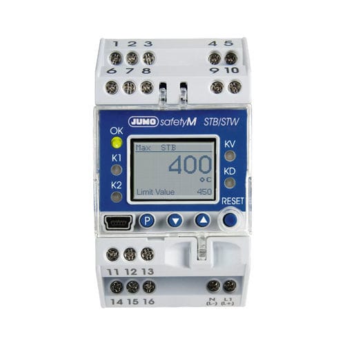 Ограничитель температуры с дисплеем LCD - safetyM STB/STW - JUMO Process Control, Inc. - IEC / для безопасности / на DIN-рейке