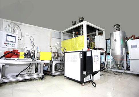 Экструзионная линия двойной шнек - ETPU  - Feininger (Nanjing) Energy Saving Technology Co., Ltd. - с высоким расходом / контролируемая PLC / пластины из пластмассы