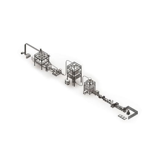 Экструзионная линия двойной шнек - ES series - Feininger (Nanjing) Energy Saving Technology Co., Ltd. - с высоким расходом / контролируемая PLC / для гранулирования