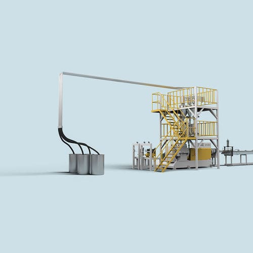 Экструзионная линия двойной шнек - PS Skirting line - Feininger (Nanjing) Energy Saving Technology Co., Ltd. - однослойная / с высоким расходом / компактная
