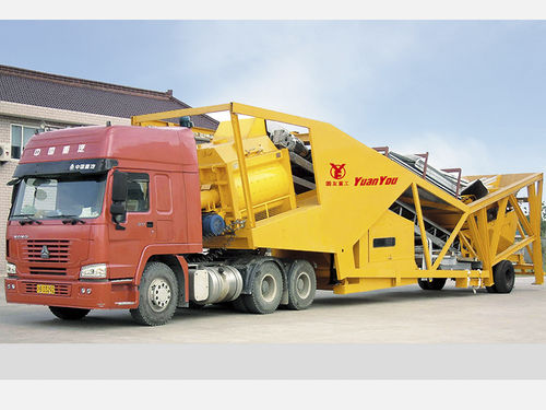 Электрическая бетономешалка - YHZS series - Shandong Yuanyou Heavy Industry Science&Technology Co., Ltd. - мобильная / компактная
